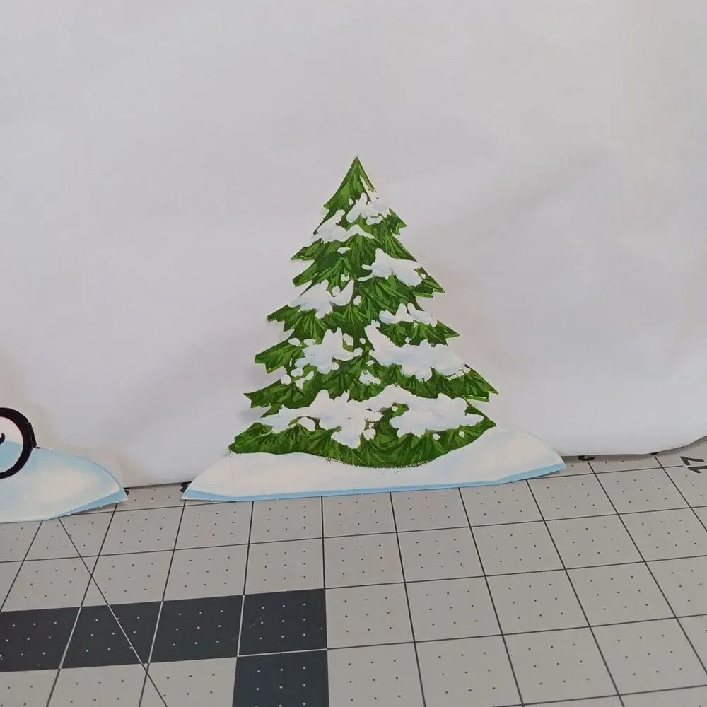 Hallmark Cutouts Christmas Santa Rudolph Reindeer Sleigh Lot Vintage Incomplete
